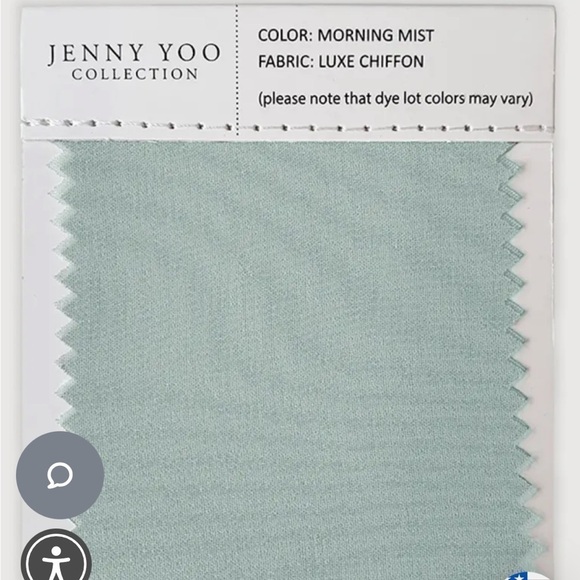 Jenny Yoo Morning Mist Flutter Dress Square Neck 6 Bridesmaid Wedding Knee Lengt - Picture 8 of 12